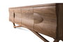 GINER Y COLOMER Mueble de TV de madera de acacia con 4 puertas